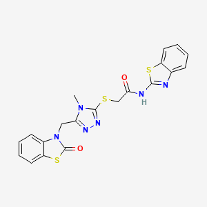 N-(benzo[d]thiazol-2-yl)-2-((4-methyl-5-((2-oxobenzo[d]thiazol-3(2H)-yl)methyl)-4H-1,2,4-triazol-3-yl)thio)acetamide