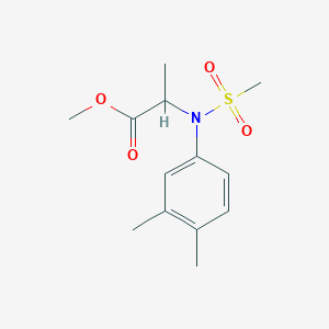 molecular formula C13H19NO4S B2923371 Methyl N-(3,4-dimethylphenyl)-N-(methylsulfonyl)alaninate CAS No. 1008051-01-1