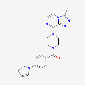 (4-(1H-pyrrol-1-yl)phenyl)(4-(3-methyl-[1,2,4]triazolo[4,3-a]pyrazin-8-yl)piperazin-1-yl)methanone