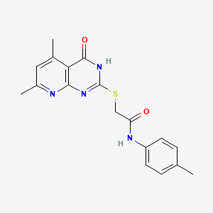 2-(4-Hydroxy-5,7-dimethyl-pyrido[2,3-d]pyrimidin-2-ylsulfanyl)-N-p-tolyl-acetamide