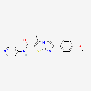 6-(4-methoxyphenyl)-3-methyl-N-pyridin-4-ylimidazo[2,1-b][1,3]thiazole-2-carboxamide
