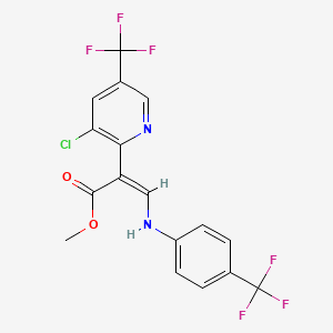 methyl (Z)-2-[3-chloro-5-(trifluoromethyl)-2-pyridinyl]-3-[4-(trifluoromethyl)anilino]-2-propenoate