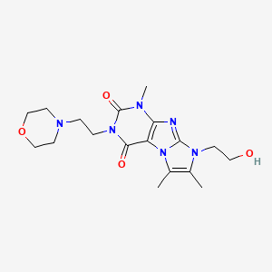 8-(2-hydroxyethyl)-1,6,7-trimethyl-3-(2-morpholinoethyl)-1H-imidazo[2,1-f]purine-2,4(3H,8H)-dione