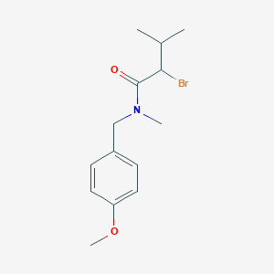 2-bromo-N-[(4-methoxyphenyl)methyl]-N,3-dimethylbutanamide