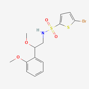 molecular formula C14H16BrNO4S2 B2923395 5-bromo-N-[2-methoxy-2-(2-methoxyphenyl)ethyl]thiophene-2-sulfonamide CAS No. 1795455-24-1