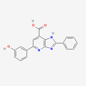 5-(3-hydroxyphenyl)-2-phenyl-3H-imidazo[4,5-b]pyridine-7-carboxylic acid