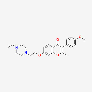 B2923413 7-(2-(4-ethylpiperazin-1-yl)ethoxy)-3-(4-methoxyphenyl)-2-methyl-4H-chromen-4-one CAS No. 903855-21-0