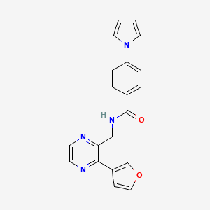 N-((3-(furan-3-yl)pyrazin-2-yl)methyl)-4-(1H-pyrrol-1-yl)benzamide