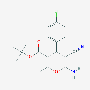 tert-butyl 6-amino-4-(4-chlorophenyl)-5-cyano-2-methyl-4H-pyran-3-carboxylate