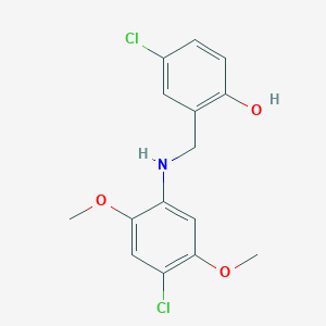 4-Chloro-2-{[(4-chloro-2,5-dimethoxyphenyl)amino]methyl}phenol