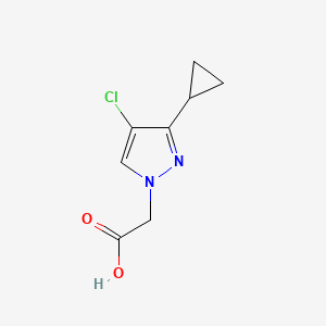 molecular formula C8H9ClN2O2 B2923425 (4-chloro-3-cyclopropyl-1H-pyrazol-1-yl)acetic acid CAS No. 1006319-36-3