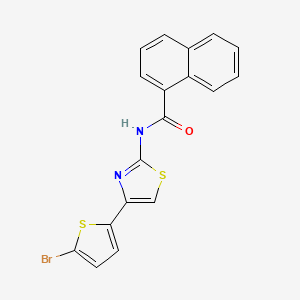 N-[4-(5-bromothiophen-2-yl)-1,3-thiazol-2-yl]naphthalene-1-carboxamide