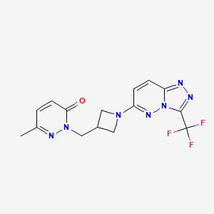 6-Methyl-2-({1-[3-(trifluoromethyl)-[1,2,4]triazolo[4,3-b]pyridazin-6-yl]azetidin-3-yl}methyl)-2,3-dihydropyridazin-3-one