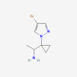 1-[1-(4-bromo-1H-pyrazol-1-yl)cyclopropyl]ethan-1-amine