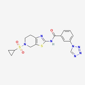 N-(5-(cyclopropylsulfonyl)-4,5,6,7-tetrahydrothiazolo[5,4-c]pyridin-2-yl)-3-(1H-tetrazol-1-yl)benzamide