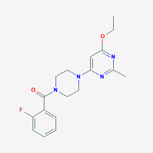 (4-(6-Ethoxy-2-methylpyrimidin-4-yl)piperazin-1-yl)(2-fluorophenyl)methanone