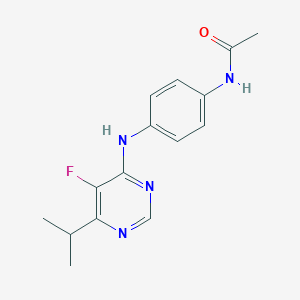 molecular formula C15H17FN4O B2923460 N-(4-{[5-fluoro-6-(propan-2-yl)pyrimidin-4-yl]amino}phenyl)acetamide CAS No. 2415489-69-7