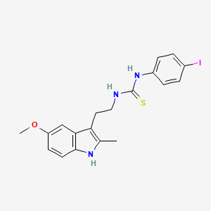 molecular formula C19H20IN3OS B2923479 1-(4-iodophenyl)-3-(2-(5-methoxy-2-methyl-1H-indol-3-yl)ethyl)thiourea CAS No. 847390-21-0