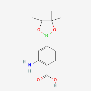 2-Amino-4-(tetramethyl-1,3,2-dioxaborolan-2-yl)benzoic acid