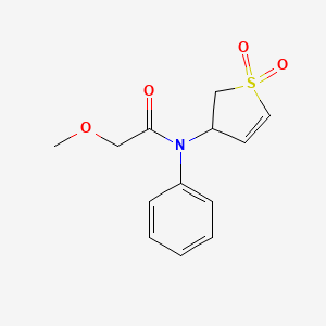 molecular formula C13H15NO4S B2923483 N-(1,1-dioxido-2,3-dihydrothiophen-3-yl)-2-methoxy-N-phenylacetamide CAS No. 863021-14-1