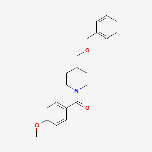 molecular formula C21H25NO3 B2923485 (4-((Benzyloxy)methyl)piperidin-1-yl)(4-methoxyphenyl)methanone CAS No. 1226435-86-4