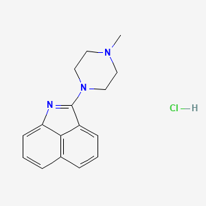 molecular formula C16H18ClN3 B2923493 2-(4-Methylpiperazin-1-yl)benzo[cd]indole;hydrochloride CAS No. 2172023-13-9