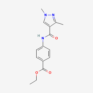 ethyl 4-(1,3-dimethyl-1H-pyrazole-4-carboxamido)benzoate