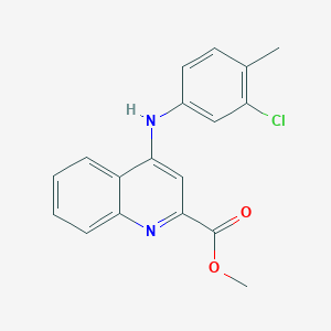 molecular formula C18H15ClN2O2 B2923507 4-((3-氯-4-甲基苯基)氨基)喹啉-2-甲酸甲酯 CAS No. 1207051-32-8