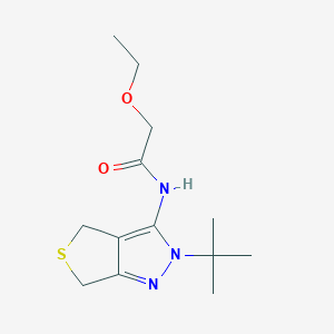molecular formula C13H21N3O2S B2923520 N-{2-tert-butyl-2H,4H,6H-thieno[3,4-c]pyrazol-3-yl}-2-ethoxyacetamide CAS No. 893927-46-3
