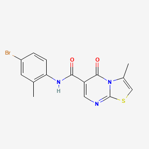 molecular formula C15H12BrN3O2S B2923529 N-(4-bromo-2-methylphenyl)-3-methyl-5-oxo-5H-[1,3]thiazolo[3,2-a]pyrimidine-6-carboxamide CAS No. 851945-87-4