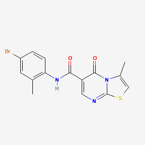 molecular formula C15H12BrN3O2S B2923529 N-(4-bromo-2-methylphenyl)-3-methyl-5-oxo-5H-thiazolo[3,2-a]pyrimidine-6-carboxamide CAS No. 851945-87-4
