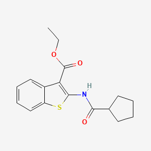 Ethyl 2-(cyclopentanecarboxamido)benzo[b]thiophene-3-carboxylate