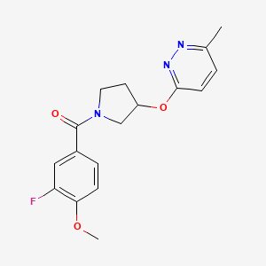 (3-Fluoro-4-methoxyphenyl)(3-((6-methylpyridazin-3-yl)oxy)pyrrolidin-1-yl)methanone