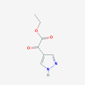 molecular formula C7H8N2O3 B2923533 ethyl 2-oxo-2-(1H-pyrazol-4-yl)acetate CAS No. 869557-79-9