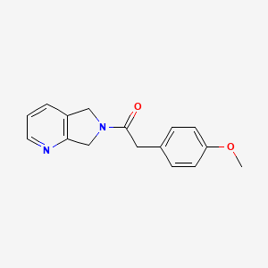 molecular formula C16H16N2O2 B2923537 2-(4-methoxyphenyl)-1-(5H-pyrrolo[3,4-b]pyridin-6(7H)-yl)ethanone CAS No. 2176201-50-4