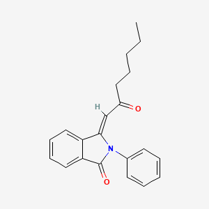molecular formula C21H21NO2 B2923546 3-[(Z)-2-oxoheptylidene]-2-phenyl-1H-isoindol-1(2H)-one CAS No. 338409-30-6