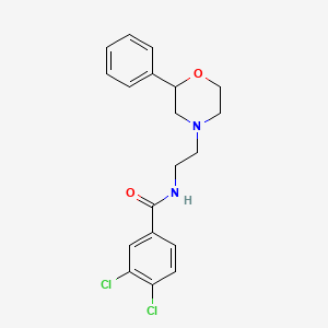 molecular formula C19H20Cl2N2O2 B2923549 3,4-dichloro-N-[2-(2-phenylmorpholin-4-yl)ethyl]benzamide CAS No. 953969-44-3