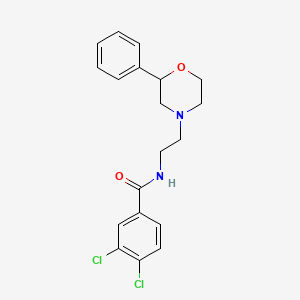 molecular formula C19H20Cl2N2O2 B2923549 3,4-dichloro-N-(2-(2-phenylmorpholino)ethyl)benzamide CAS No. 953969-44-3