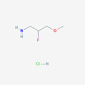 molecular formula C4H11ClFNO B2923550 2-Fluoro-3-methoxypropan-1-amine hydrochloride CAS No. 1780673-34-8