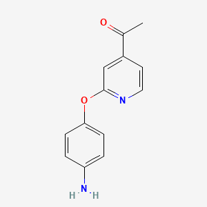 molecular formula C13H12N2O2 B2923557 4-Acetyl-2-(4-aminophenoxy) pyridine CAS No. 1545087-40-8