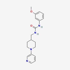 molecular formula C19H24N4O2 B2923561 1-(3-Methoxyphenyl)-3-((1-(pyridin-3-yl)piperidin-4-yl)methyl)urea CAS No. 2034258-04-1