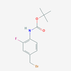 4-Amino-3-fluorobenzyl bromide, N-BOC protected