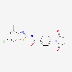 N-(6-chloro-4-methylbenzo[d]thiazol-2-yl)-4-(2,5-dioxopyrrolidin-1-yl)benzamide