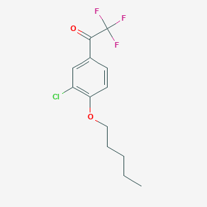 molecular formula C13H14ClF3O2 B2923625 3'-Chloro-4'-n-pentoxy-2,2,2-trifluoroacetophenone CAS No. 1443311-03-2