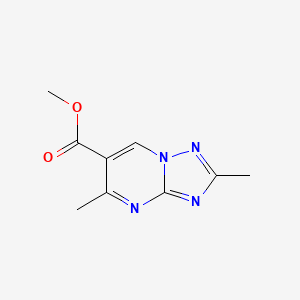 molecular formula C9H10N4O2 B2923628 Methyl 2,5-dimethyl[1,2,4]triazolo[1,5-a]pyrimidine-6-carboxylate CAS No. 2270905-24-1