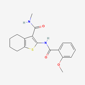 molecular formula C18H20N2O3S B2923633 2-(2-methoxybenzamido)-N-methyl-4,5,6,7-tetrahydrobenzo[b]thiophene-3-carboxamide CAS No. 892981-59-8