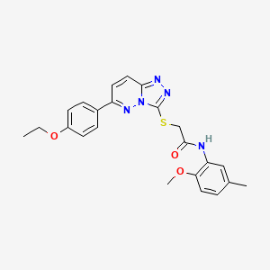 molecular formula C23H23N5O3S B2923635 2-((6-(4-乙氧基苯基)-[1,2,4]三唑并[4,3-b]哒嗪-3-基)硫代)-N-(2-甲氧基-5-甲基苯基)乙酰胺 CAS No. 894062-50-1