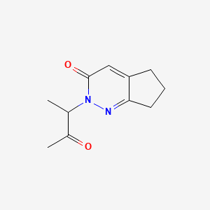 molecular formula C11H14N2O2 B2923643 2-(3-oxobutan-2-yl)-2H,3H,5H,6H,7H-cyclopenta[c]pyridazin-3-one CAS No. 2097873-16-8