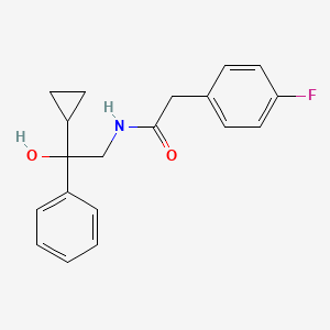 molecular formula C19H20FNO2 B2923644 N-(2-cyclopropyl-2-hydroxy-2-phenylethyl)-2-(4-fluorophenyl)acetamide CAS No. 1448070-90-3