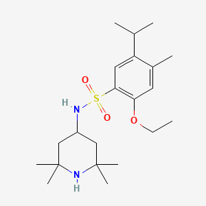 2-ethoxy-4-methyl-5-propan-2-yl-N-(2,2,6,6-tetramethylpiperidin-4-yl)benzenesulfonamide